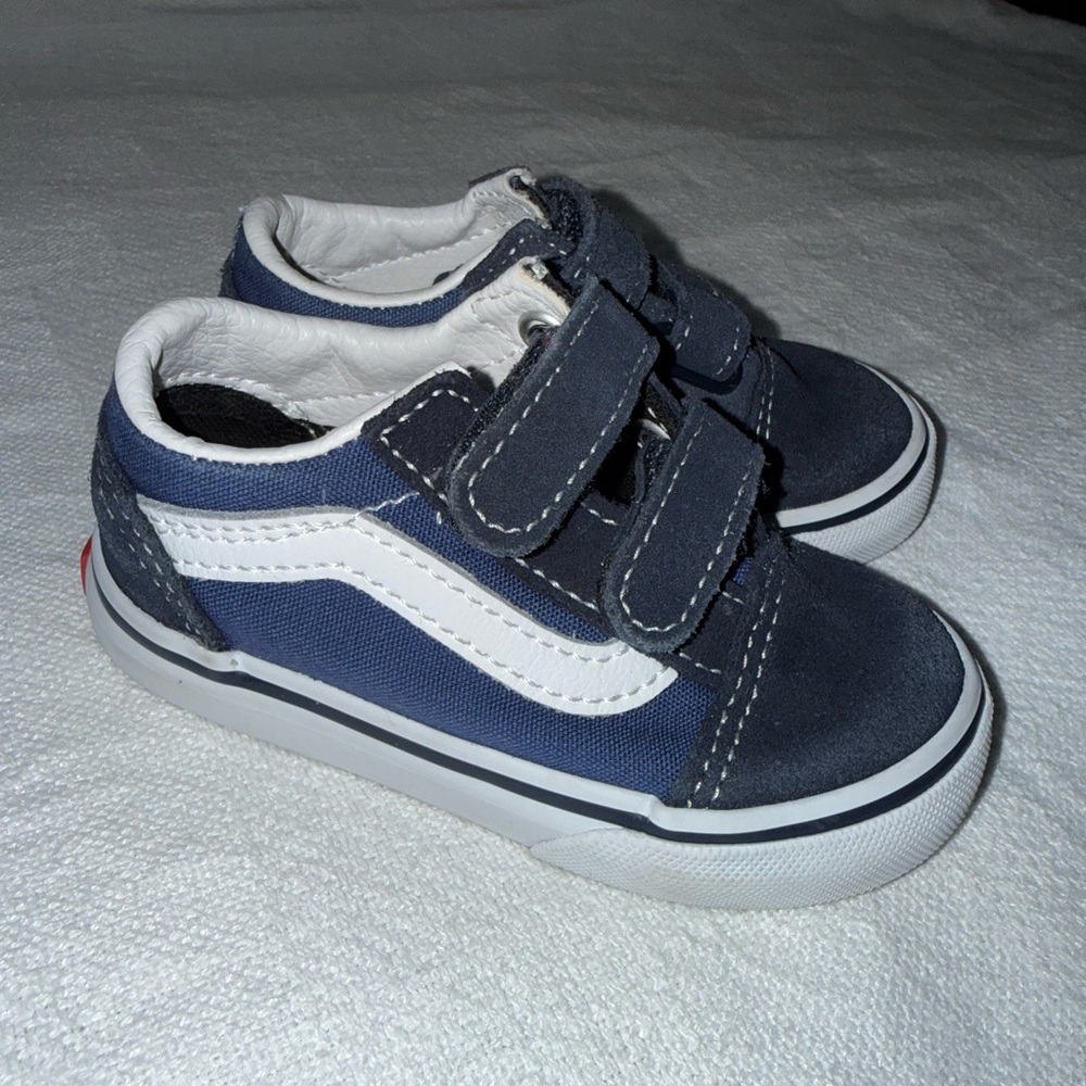 Vans Kids Navy and White Sneakers